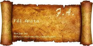 Fél Anita névjegykártya
