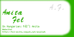 anita fel business card